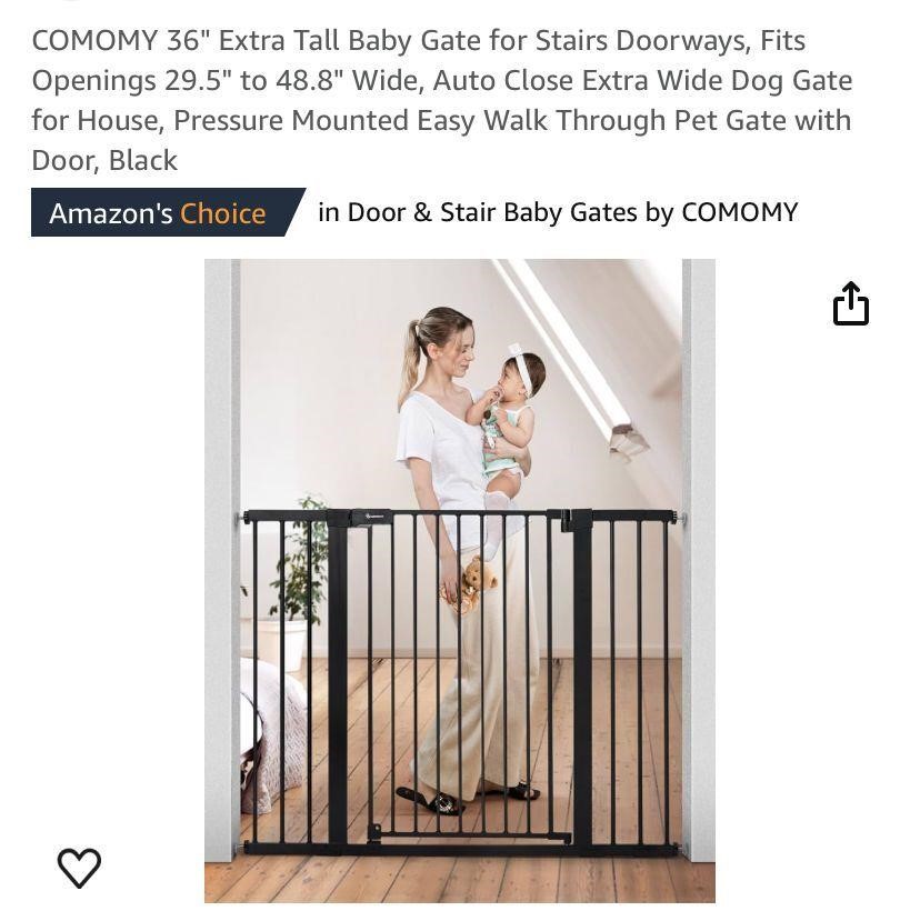 COMOMY 36" Extra Tall Baby Gate