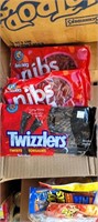LOT OF BLACK TWIZZLERS AND NIBS