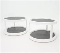 Copco Set of (2) 12" Two-Tier Nonslip Turntables