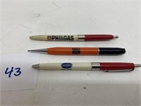 3 Oil Company Advertising Pens