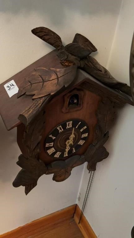 Wooden Eagle Cuckoo Clock