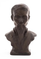 Ceramic Bust of Chinese Man