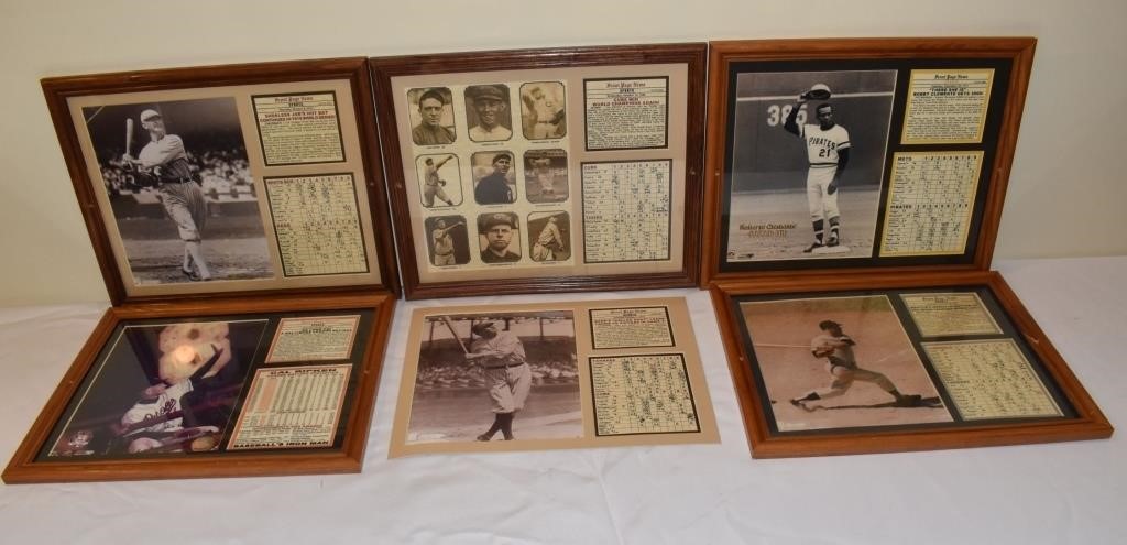 6 Front Page News iconic baseball prints; as is