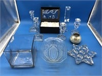 Crystal Candleholders & Other Deco Glass