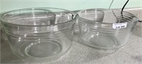 2 Glass Mixing Bowls