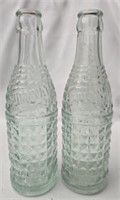 Pair of vintage green Tallassee bottles