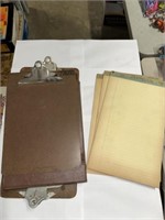 CLIP BOARDS AND PAPER