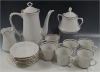 CHODZIEZ TEA SET SUGAR AND CREAMER FOR 6 POLAND