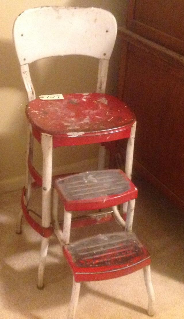 vintage fold out step stool