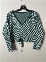 Forever 21 Green Checkered Top