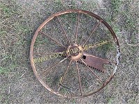 Antique steel wheel 18 in