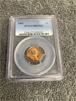 1962 PCGS PR67RD  1 Cent Coin