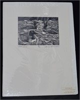 Pair June Thomson Wood Cut Prints Ltd Ed.