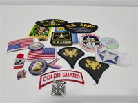 Military patches, pins, and buttons