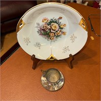 Decorative Bowl w/Stand & Cup/Saucer Set