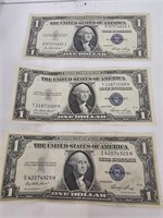 3 1935E Silver Certificates