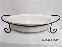 Casserole oven to tableware 15.75 X 10"in stand