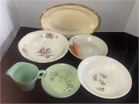 Vintage platter and bowls ,Somerset Creamer