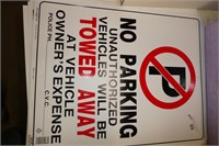9 Signs of No Trespassing, No Parking, Tenant Park