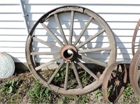 Antique Wood Spoke Wheel, 44" D