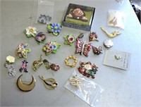 Selection of Brooches, Scarf Clips, etc.