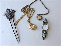 Ladies Watch, Hair Pin, Watch Necklaces