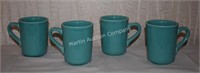 (S2) Lot of 4 Turquoise Fiestaware Coffee Mugs