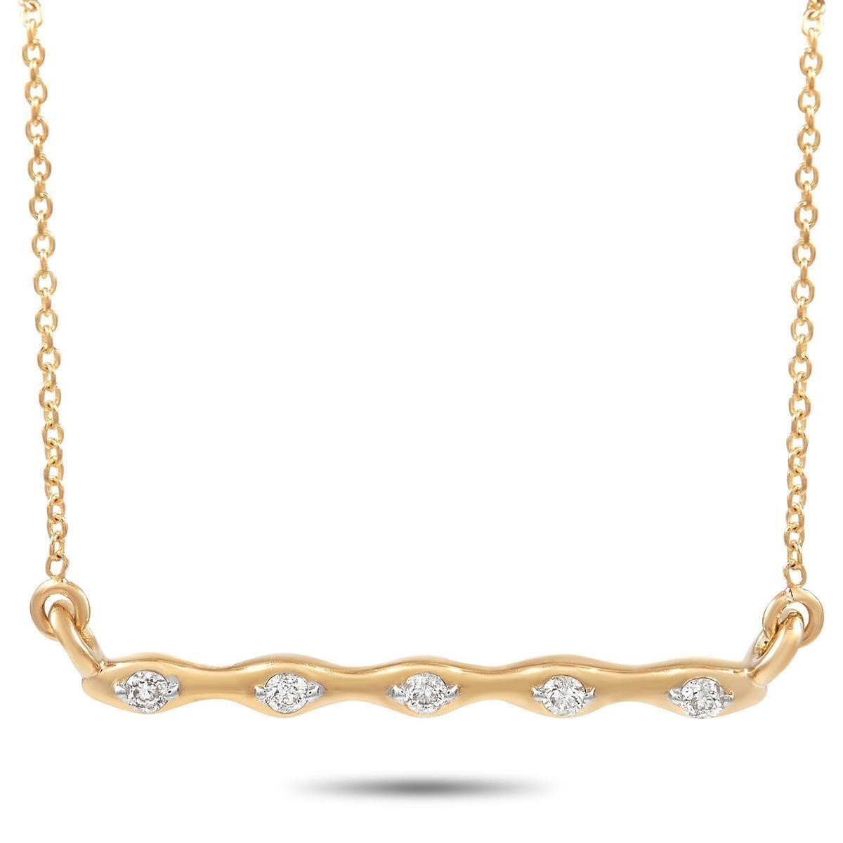 14K Yellow Gold 0.06 ct Diamond Necklace