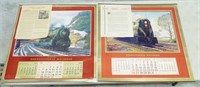 Lot of 2 Railroad Calendars 1936 and 1980