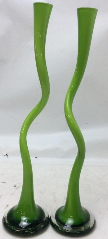 PAIR OF NORMAN COPENHAGEN SWING VASES