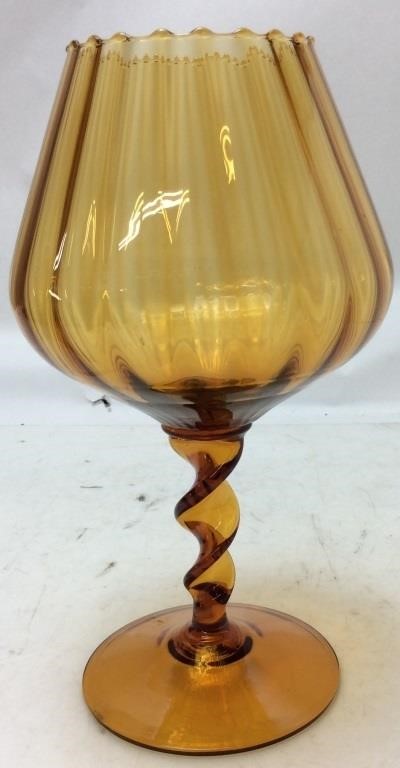 VINTAGE SCHMIDT EMPOLI TWISTED RIBBON AMBER