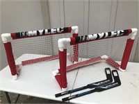 2 Kids Hockey Nets and Sticks