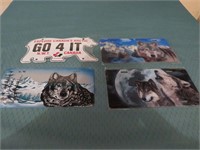 4 DECORATIVE LICENCE PLATES