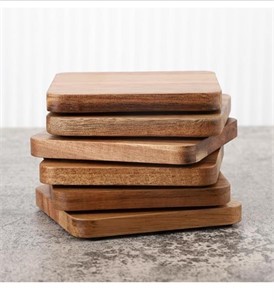 (New) Acacia Wood Coasters Square for Drinks