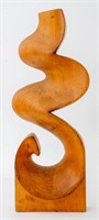 Modernist Abstract Freeform Carved Wood Sculpture