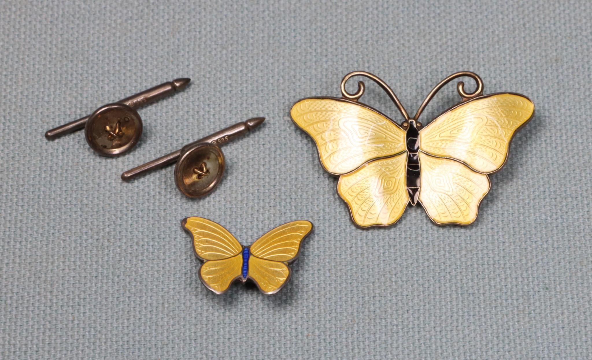 Tiffany Sterling Studs + Norway Butterfly Pins