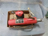 fire extinguisher and palm sander