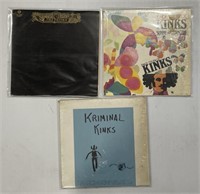 (I) 3 The Kinks Rock Records Lp 33 RPM Albums