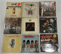 (I) 9 Rock Records LP 33 RPM Albums including