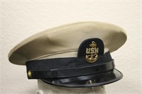 U.S. Navy Chief Petty Officer Khaki Top Visor Hat