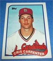 Cris Carpenter rookie card 1989 topps