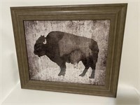 Professionally Framed Bison Art 22 x 26