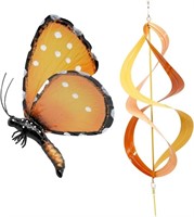 (new) Hvfun Metal Yellow Butterfly Wind Spinner