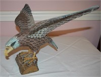 Carved and Overpainted Bald Eagle, 21" wingspan,
