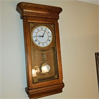 27 INCH OAK WALL CLOCK