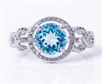 Jewelry Sterling Silver Sky Blue Topaz Ring