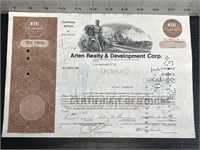 stock certificate