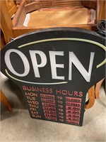 Lighted business sign 23” tall