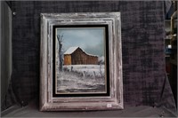 framed barn painting .