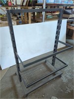 Metal Rack with Adjustable Rails and Grate